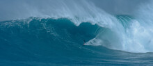 Sport Photography. Jaws Swell On International Surfing Event In Maui, Hawai 2021 December.