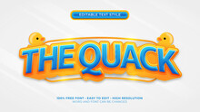 Font Effect The Quack Text Style 3d Shiny Orange And Blue. Eps Vector File