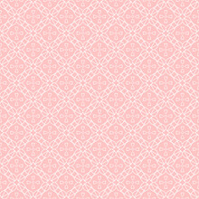 Beautiful Background Image With Floral Decorative Ornament On A Pink Background For Your Design Projects, Seamless Pattern, Wallpaper Textures With Flat Design. Vector Illustration