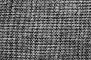 Sticker - Dark linen fabric background. Fiber structure texture. Gray canvas pattern. Rustic decoration pattern. Antique hessian bag textile background.