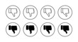 © avaicon - Dislike icons set. dislike sign and symbol. Hand with thumb down