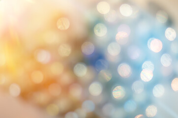 Wall Mural - defocused lights in orange and blue tinted