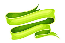 Retro Green Blank Ribbon Banner Vector Illustration On White Background