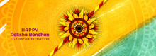 Decorated Rakhi For Raksha Bandhan Banner Card Background