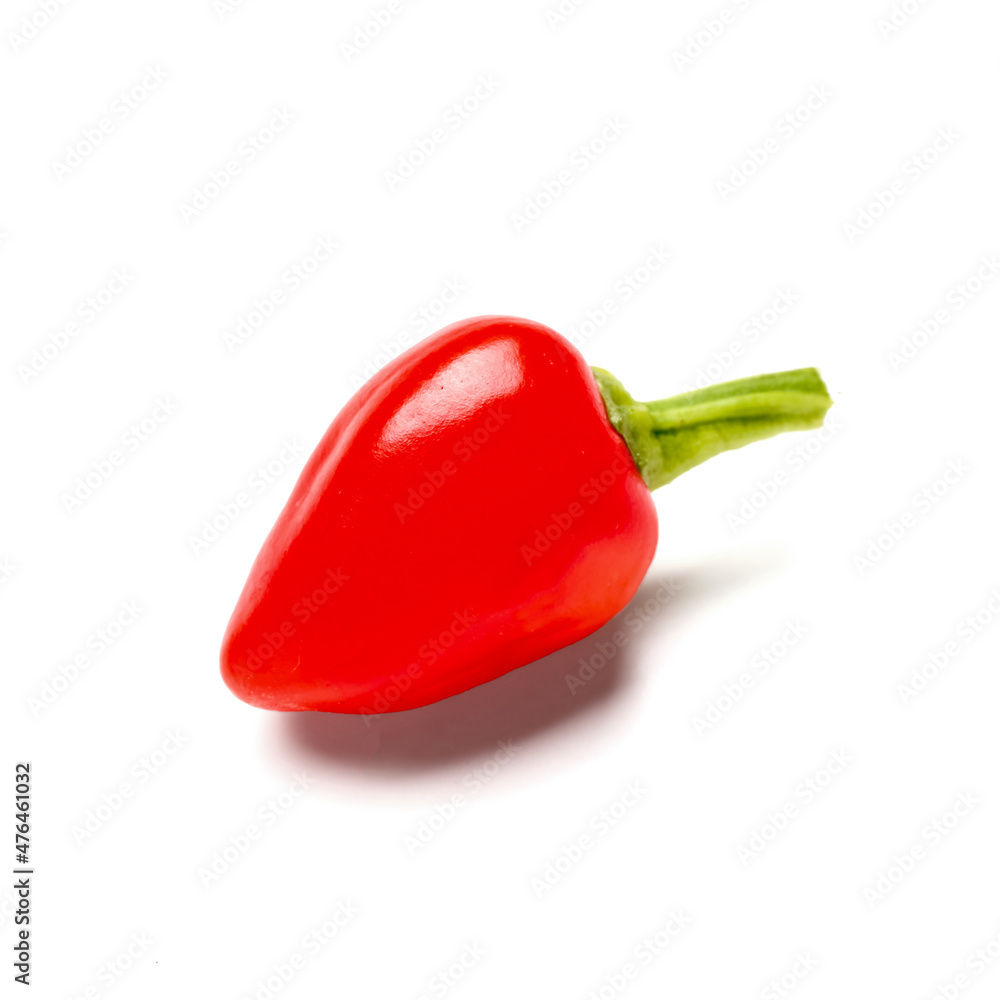 Fresh red pepper on white background