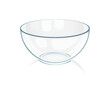 Glass bowl isolated on a white background