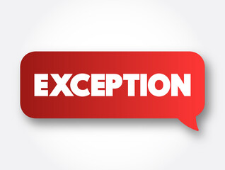 Exception text message bubble, concept background