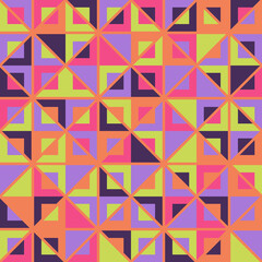 Wall Mural - Seamless geometric pattern with triangles. Colorful vector background