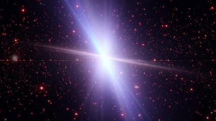 Wall Mural - seamless loop 3d space with dots and nebula light animation.
