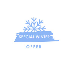 Wall Mural - winter sale banner, vector illustration	