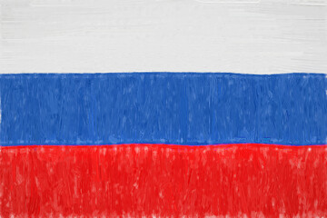 Wall Mural - russia painted flag