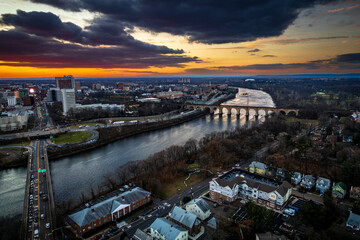 Canvas Print - Epic Sunset in New Brunswick New Jersey 