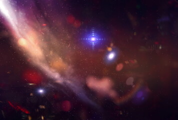 Wall Mural - milky way starry sky flares space universe at night milky way bright galaxy nebula cosmoc