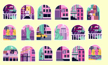 Flat Design New York City Sticker Vector Illustration Design