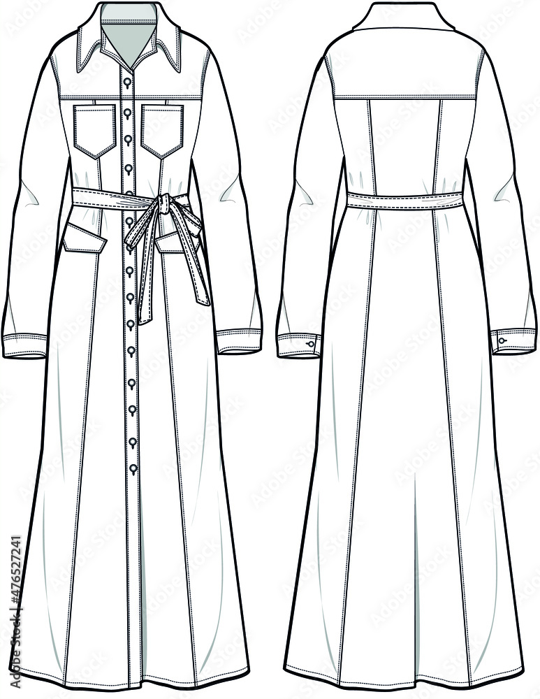 denim dress sketch Beautiful denim dress with jacket by Alexander McQueen ....try this