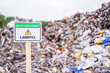 Garbage pile in the landfill.  Pollution Concept