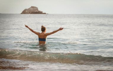 Woman in the sea