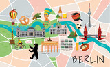 Fototapeta Pokój dzieciecy - Berlin City Map. Vector Illustration.