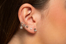 Ear Piercings Photos.Helix Piercing.Ear Rings