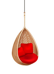 Wall Mural - Wicker Hang Chair Composition