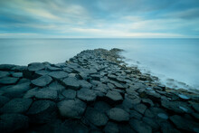 Seascape At The Giant's Causeway In Norther Ireland