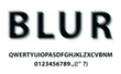 © miloje - Blur  distorted font . Blurred alphabet .Minimal art design . Trendy defect error typography . Glitched text .Broken effect lettering .vector