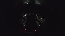 4 Four People Silhouettes Entering Car Silhouette At Night Top View Drone