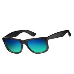 Sunglasses with Green Chameleon Mirror Lens 3D Icon. 3D illustration.	
