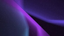Luminous Rays Of Purple And Blue Hues Rotate Against The Background Of The Starry Sky And Change Their Shape. Digital Technologies. Background Video. Abstract Graphics. Endless Cycle. A Loop.