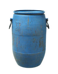 Wall Mural - plastic barrel chemical container (with clipping path) isolated on white background