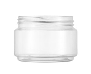 Wall Mural - Plastic cream jar cosmetic packaging (with clipping path) isolated on white background