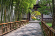© eyetronic - Circular doorway at a classical Chinese garden with bamboo trees, Suzhou, China