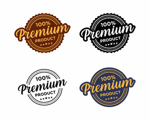 Wall Mural - 100 percent premium label sticker badge Vector