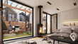 © Free_styler - 3d render of a modern private townhouse interior