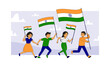 The national flag of India flat vector illustration