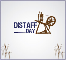 Distaff Day. January 7. Template For Background, Banner, Card, Poster With Text Inscription.
