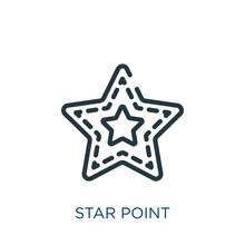 Star Point Thin Line Icon. Star, Success Linear Icons From Ultimate Glyphicons Concept Isolated Outline Sign. Vector Illustration Symbol Element For Web Design And Apps..
