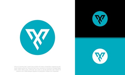 Wall Mural - initials v logo design. initial letter logo.
