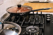 © Guillem de Balanzó - Frying pan on electric stove in kitchen