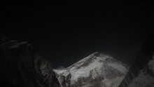 Awesome Timelapse. Dark Shadow Cover Grand Snow Summit. Night Comes At Highlands