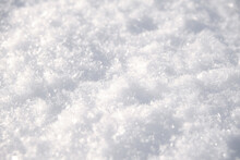 Fresh White Natural First Snow Textured Background.