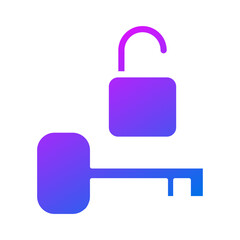 Wall Mural - Padlock icon