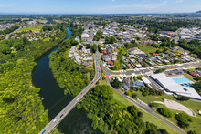 Aerial Drone Panoramic View Over Cambridge, In The Waikato Region Of New Zealand