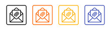 Email Attachment Icon Vector Illustration.