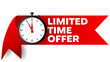 © aditya - limited time offer vector design in red and black with stop watch