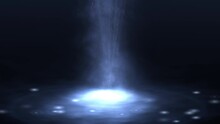 Abstract Dreamy Pond Animation Emitting Blue Mist And Rays
