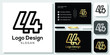 Number 44 Anniversary Celebrating Birthday With Business Card