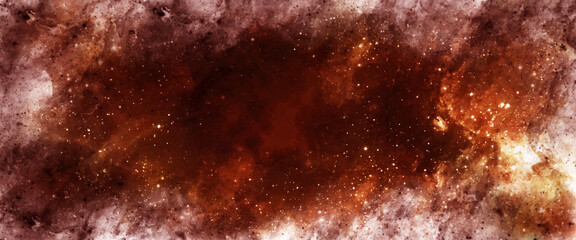 Wall Mural - colorful pastel watercolor space starry sky background. illustration painting with stars and nebula,