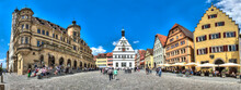 Der Marktplatz In Der Historischen Altstadt Von Rothenburg Ob Der Tauber