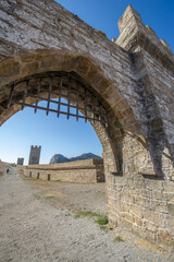 Photos of the Crimean peninsula, Sudak fortress, also called Genoese rock, the fortress was built in 212 by Alans, Khazars or Byzantines, Padishah-Jami Mosque, Museum-Reserve Sudak Fortress